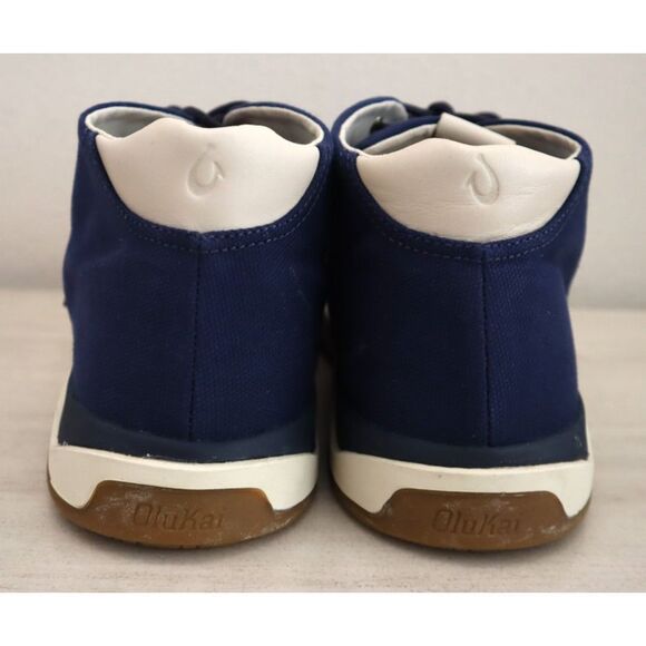 OluKai 10539-5454 Men’s Sz 13 Navy Blue Textile High-Top Sneakers Shoes - Picture 3 of 13